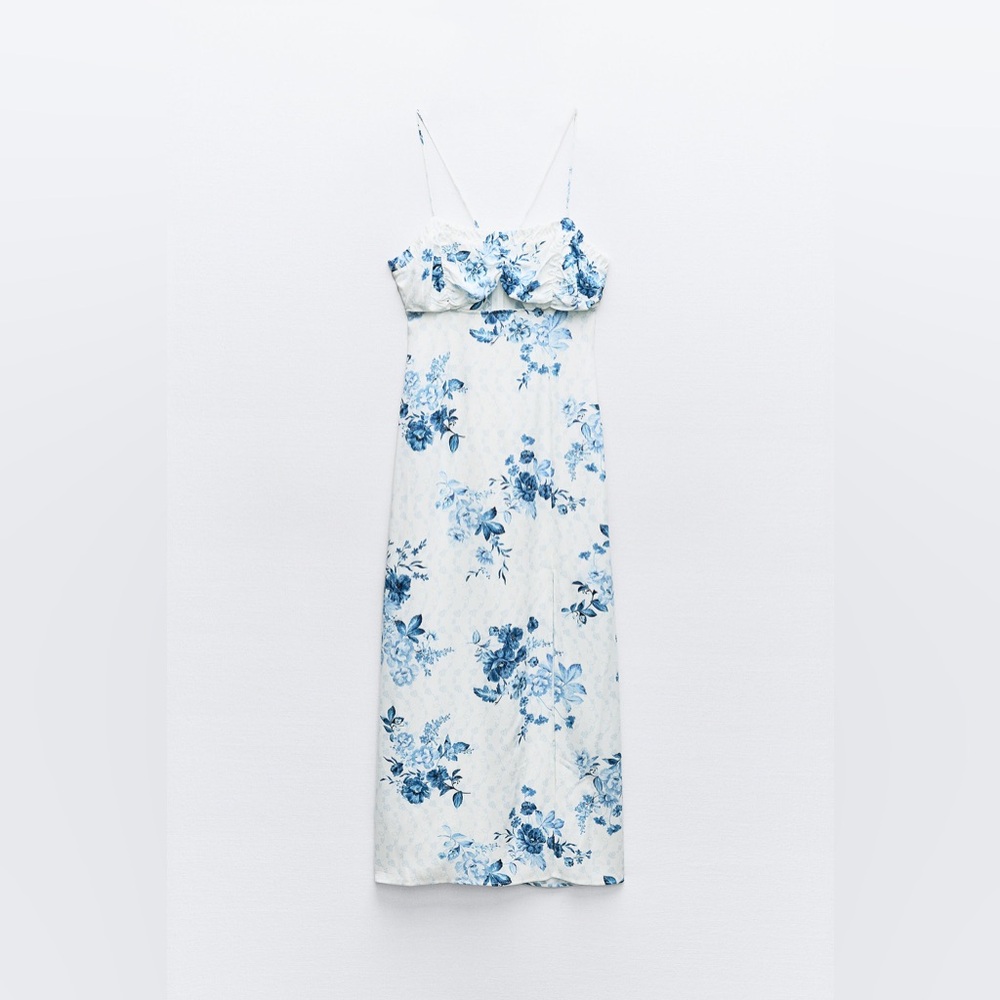 Zara Floral Print Slip Dress